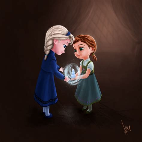 elsa and little anna|elsa and anna as boys.